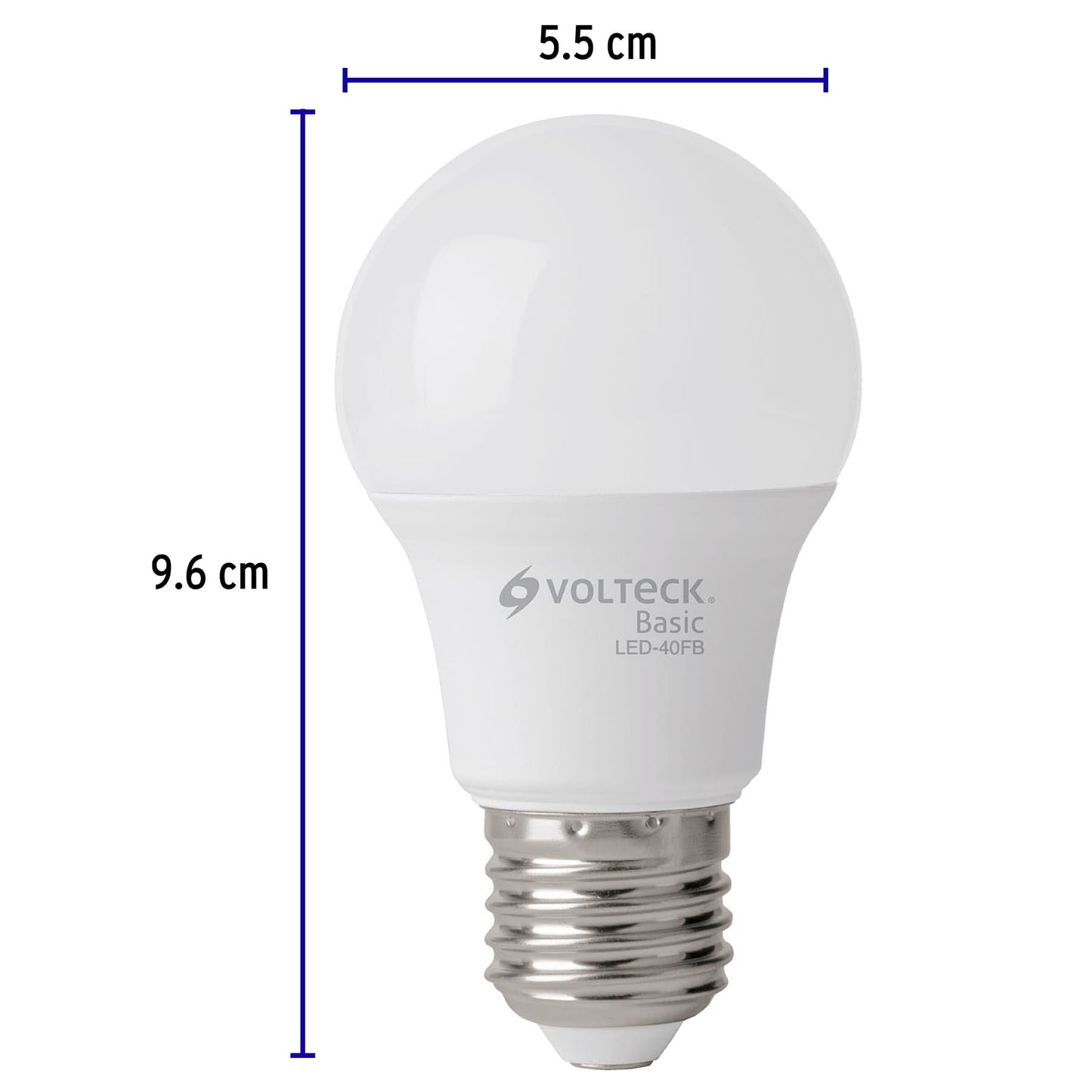 Pack de 4 lámparas LED A19 6 W (equiv. 40 W), luz de día | LED-40FBX4 | 28004