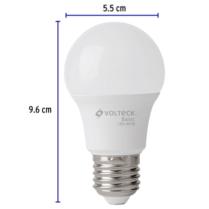 Pack de 4 lámparas LED A19 6 W (equiv. 40 W), luz de día | LED-40FBX4 | 28004
