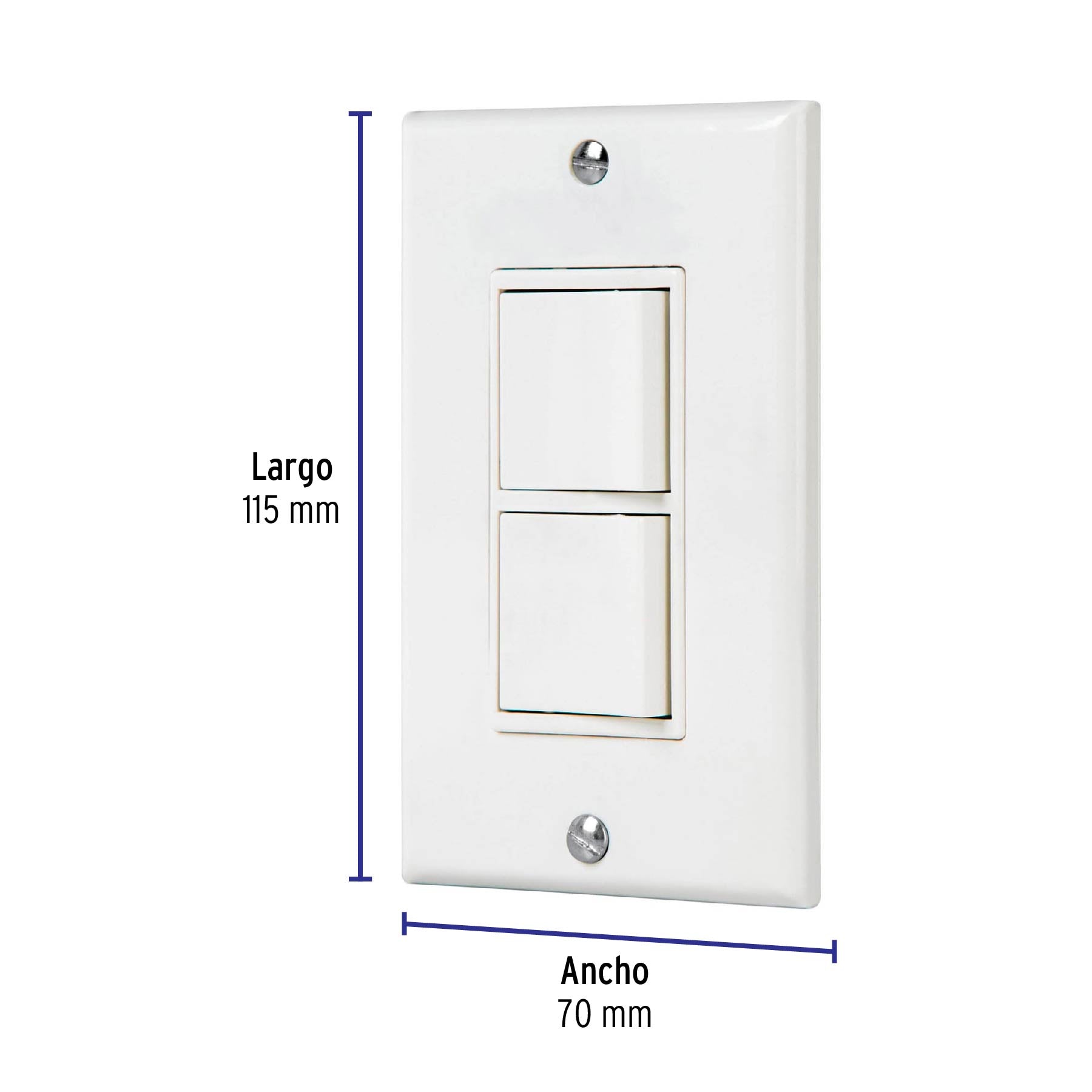 Placa armada interruptor sencillo y de 3 vías Classic | PA-APDO-CLP | 40019