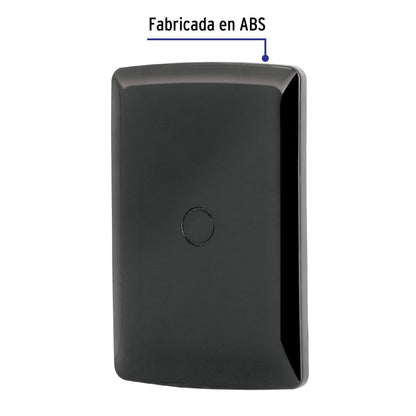 Placa ciega, Italiana, color negro, Volteck | PPC-IN | 40139