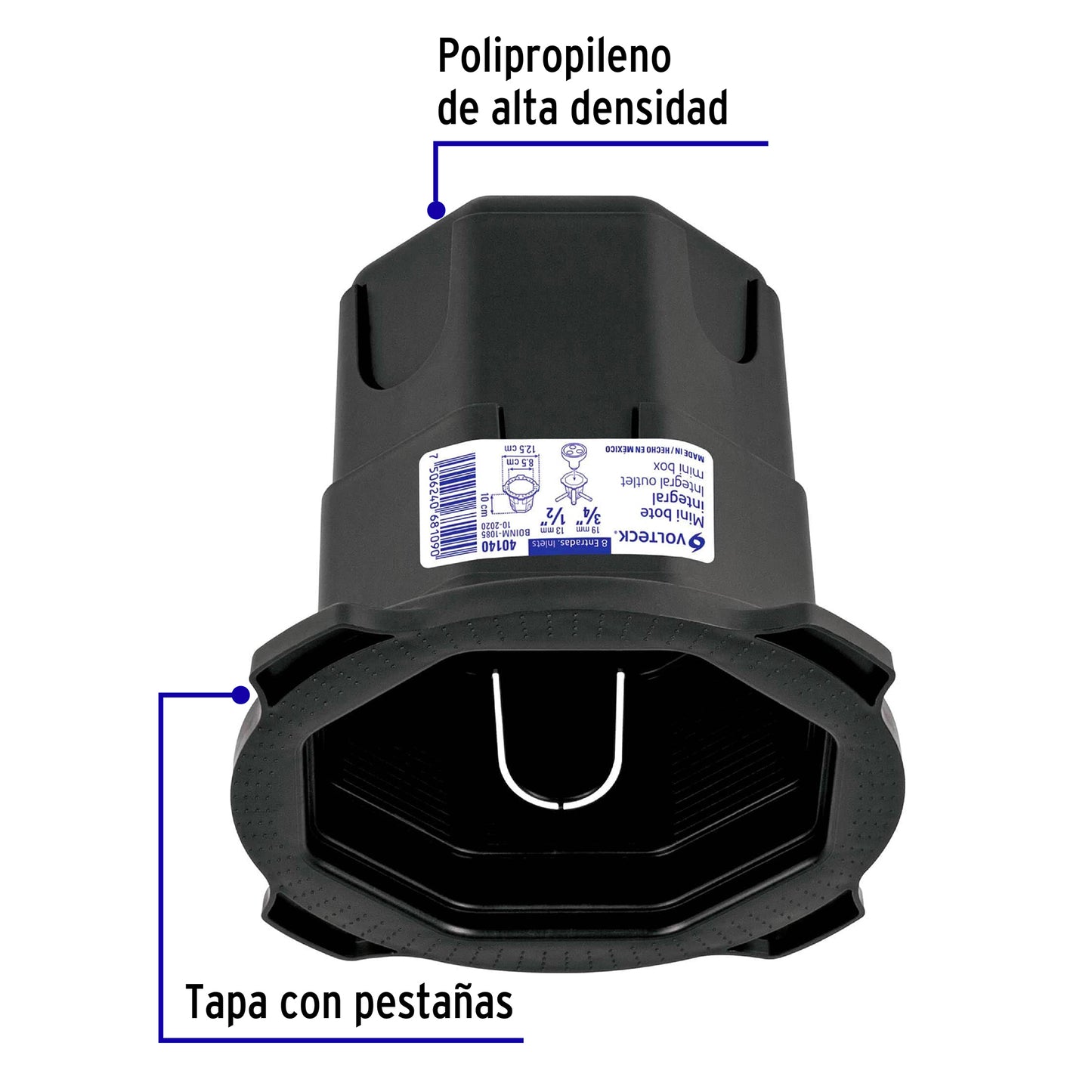 Mini bote integral 10 cm, aro interno de 8.5 cm, Volteck | BOINM-1085 | 40140
