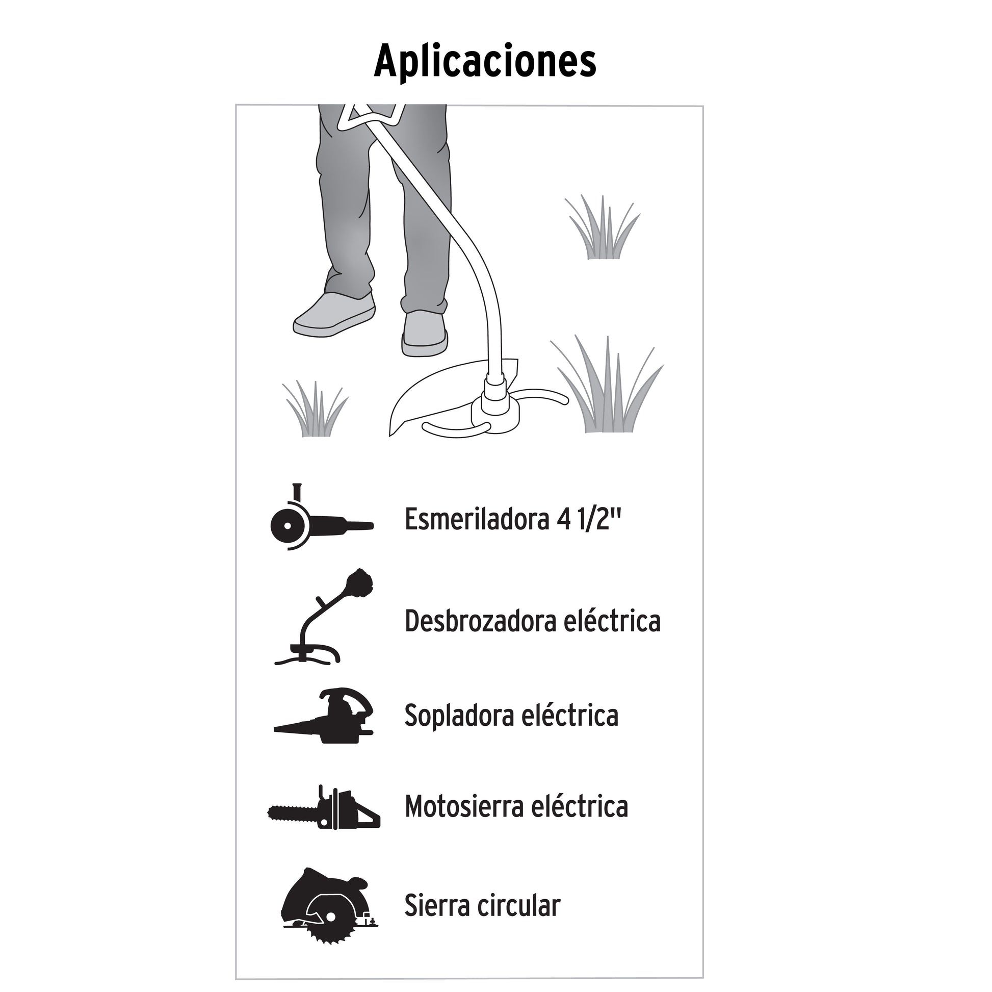 Extensión eléctrica uso rudo 30 m 2x16 AWG para 1 clavija | ER-30X16S | 40192
