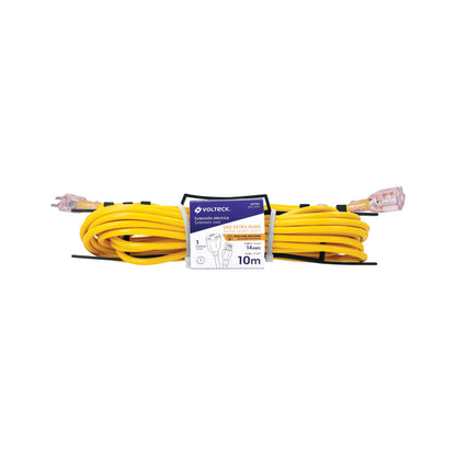 Extensión reforzada aterrizada 10 m calibre 14, Volteck | ERA-10X14 | 40194