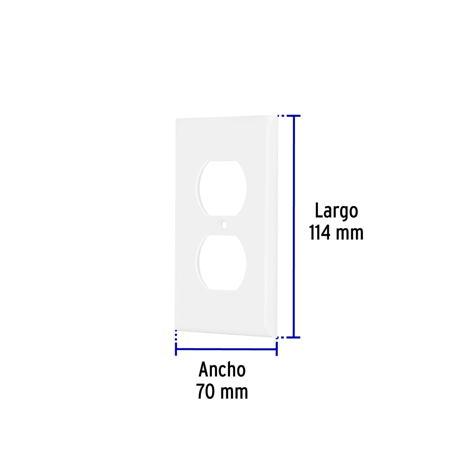 Placa de ABS dúplex, Standard, blanco Volteck | PPDO-SB | 40241
