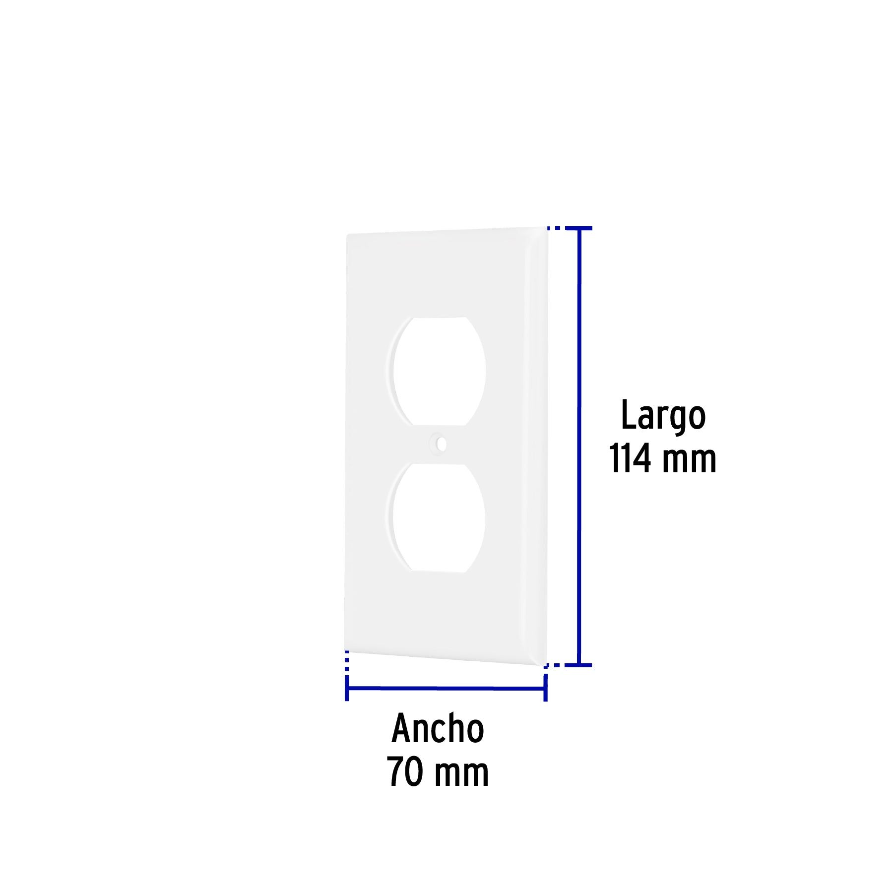 Placa de ABS dúplex, Standard, blanco Volteck | PPDO-SB | 40241