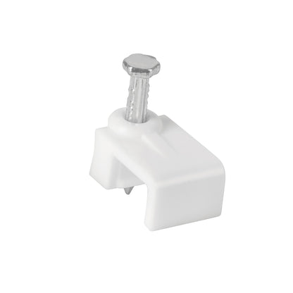 Bolsa con 500 grapas blancas de 5 X 8.5 mm para cable plano | GPL-8BG | 43045