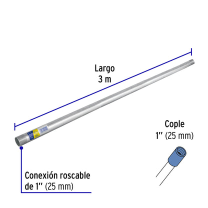 Tubo Conduit 1' pared gruesa (1.8 mm), et. amarilla, 3 m | TC-1-GA | 45288