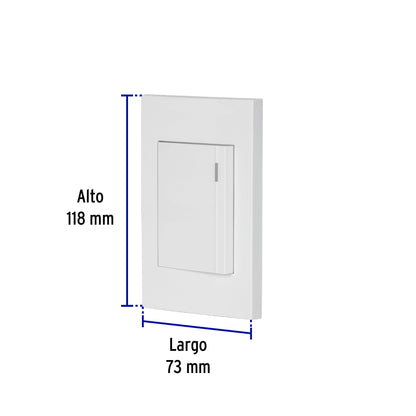 Placa armada 1 interruptor, 3 módulos, Española, blanco | PA-APSE3-EB | 45593