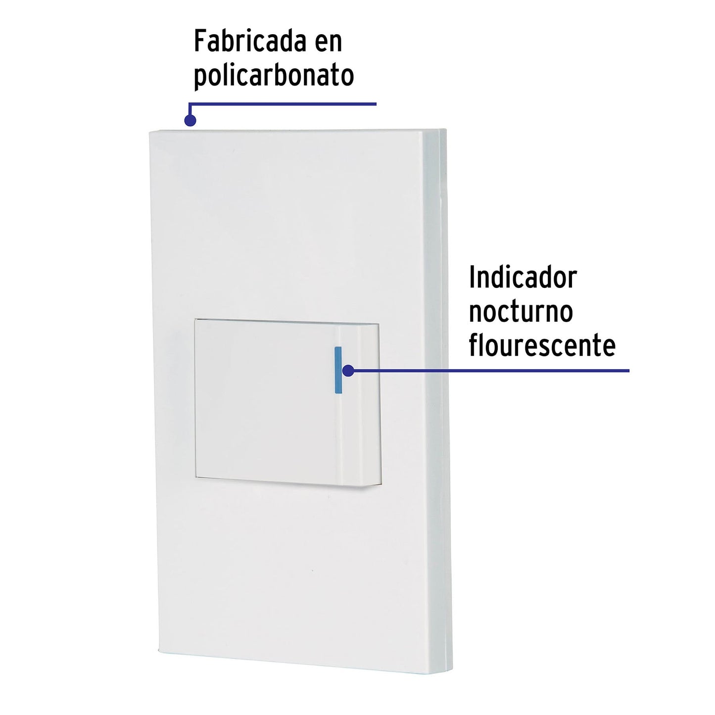 Placa armada 1 interruptor de 3vías, 1.5mód, Española,blanco | PA-APSE15-EEB | 45600