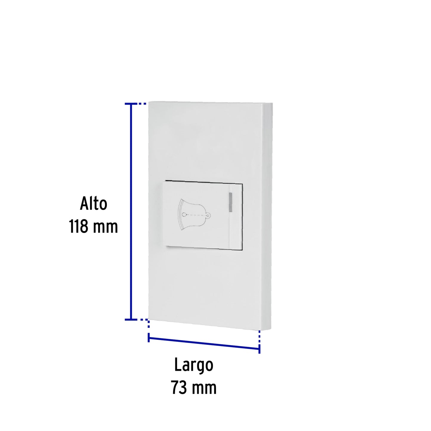 Placa armada 1 interruptor de timbre,1.5mod, Española,blanco | PA-TI-EB | 45604