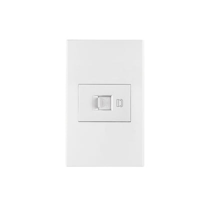Placa armada 1 toma para teléfono, 1.5 mod, Española, blanco | PA-TE-EB | 45607