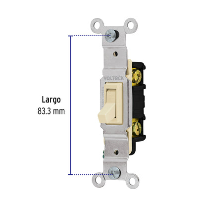 Interruptor vertical de palanca, Standard, marfil, Volteck | APSE-S | 46000