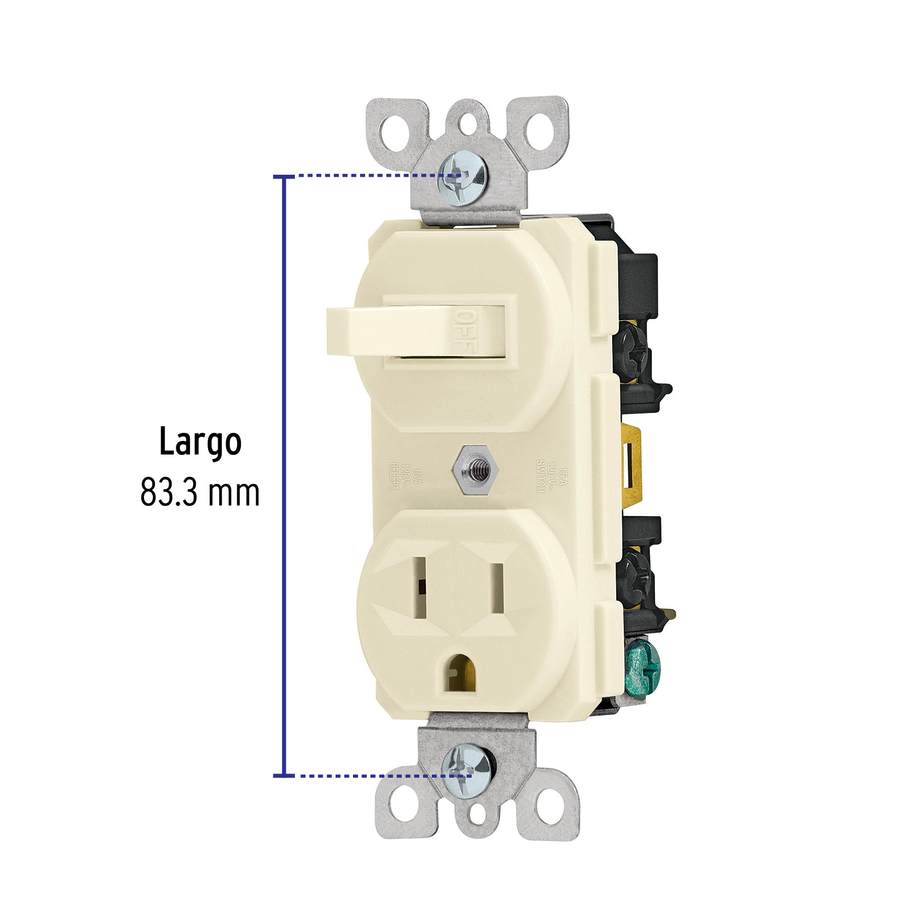 Interruptor de palanca con contacto, Standard, marfil | COAP-S | 46001
