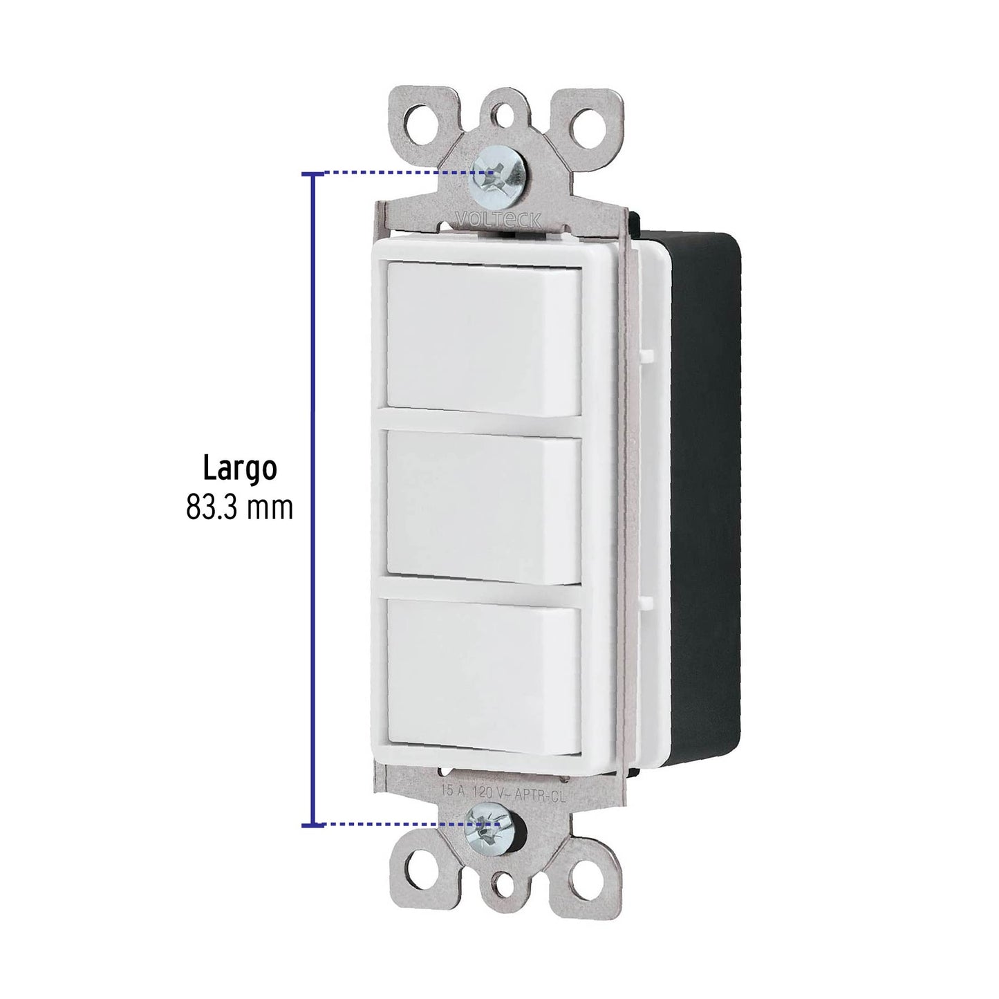 Interruptor triple, línea Classic, Volteck | APTR-CL | 46007