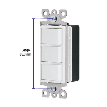 Interruptor triple, línea Classic, Volteck | APTR-CL | 46007