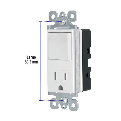 Interruptor-contacto, 2 polos + tierra, Classic, Volteck | COAP-CL | 46008