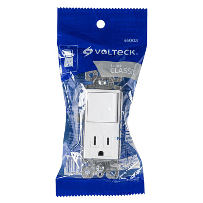 Interruptor-contacto, 2 polos + tierra, Classic, Volteck | COAP-CL | 46008