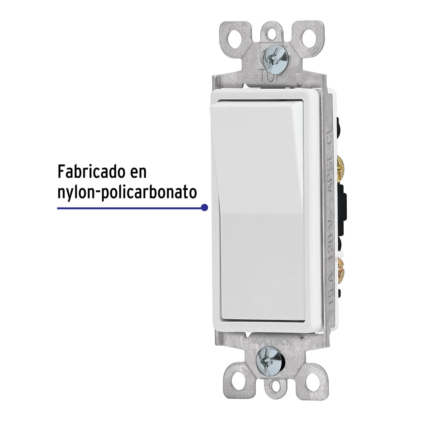 Interruptor de tres vías, línea Classic, Volteck | APSE-ECL | 46009