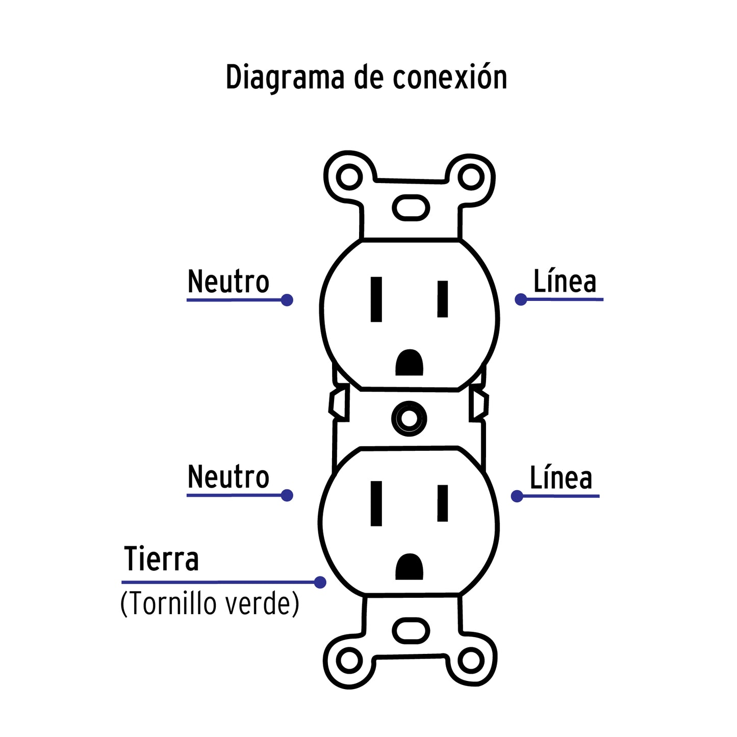 Contacto dúplex, 2 polos 3 hilos, Standard, marfil, Volteck | CODO-S | 46102