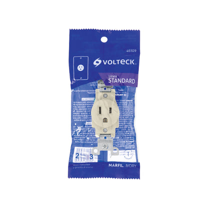 Contacto sencillo, 2 polos 3 hilos, Standard, marfil | COSE-S | 46109