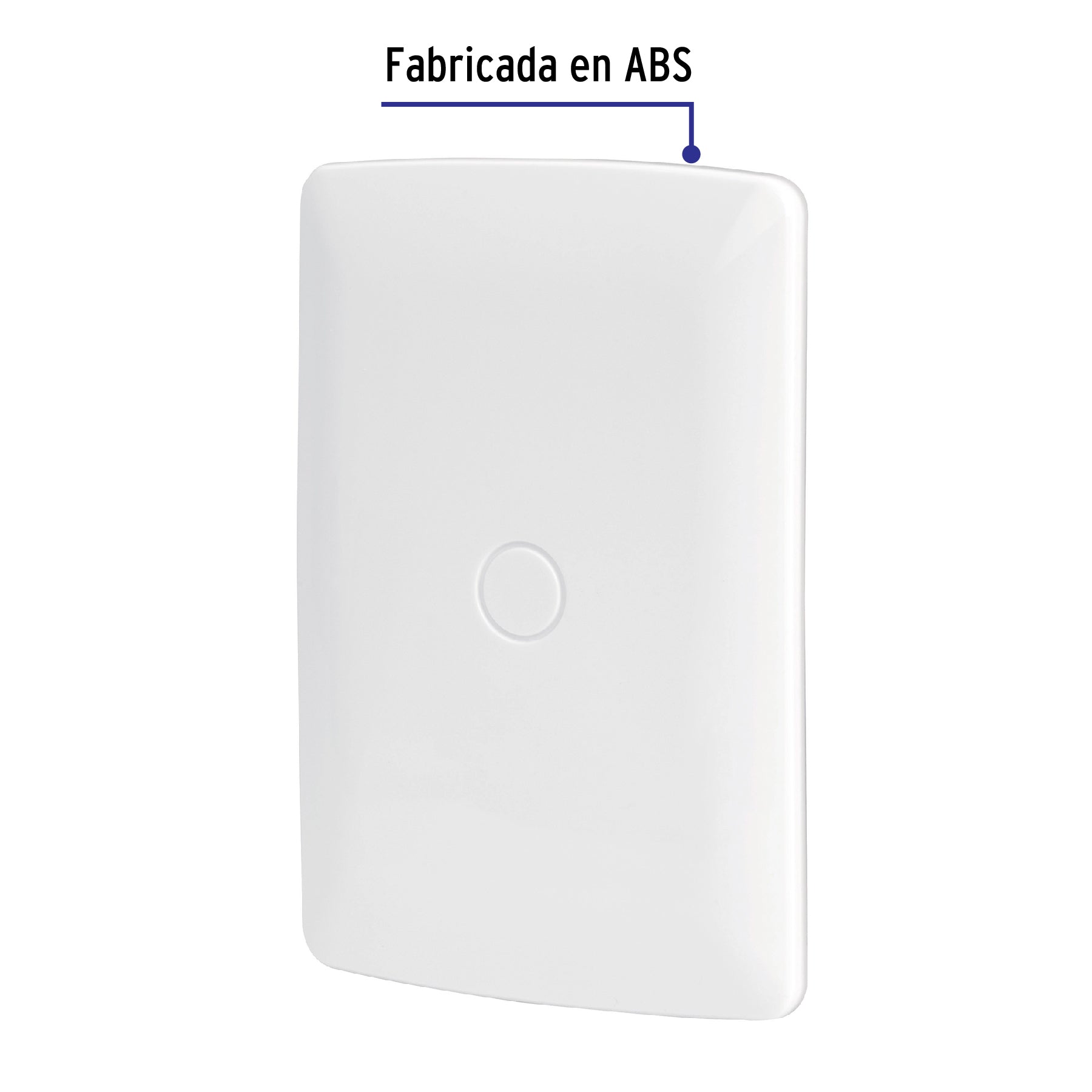 Placa de ABS, ciega, línea Italiana, color blanco, Volteck | PPC-IB | 46141