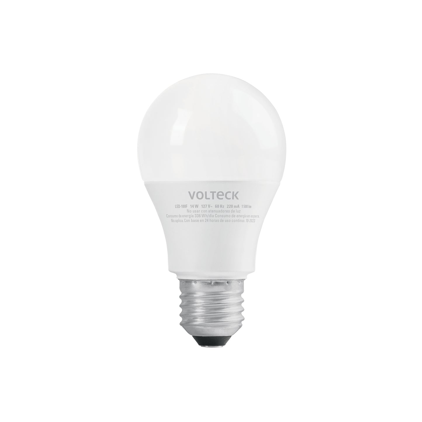 Lámpara LED A19 14 W (equiv. 100 W) luz de día, caja Volteck | LED-100F | 46221