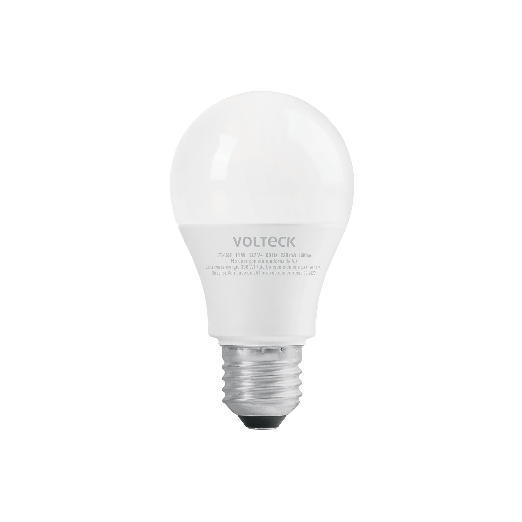 Lámpara LED A19 14 W (equiv. 100 W) luz de día, caja Volteck | LED-100F | 46221