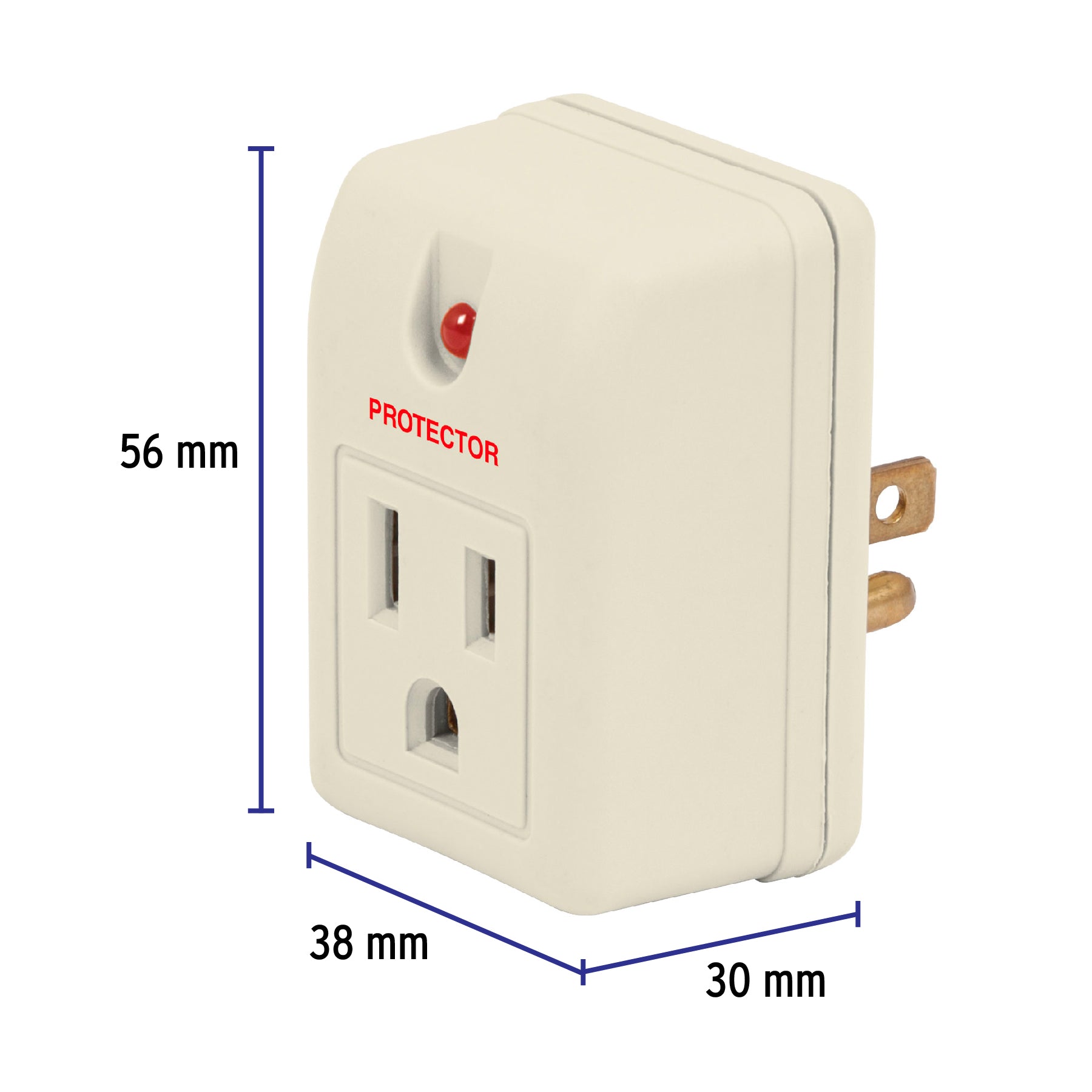 Adaptador con supresor de picos 270 joules, Volteck | AD-270 | 46250