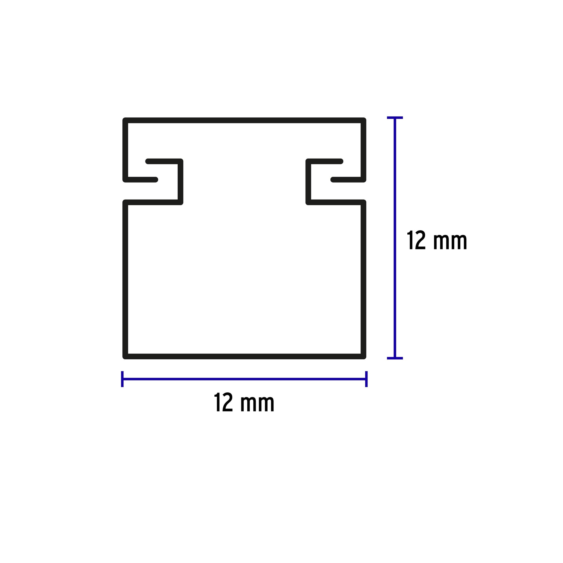 Canaleta de 1 vía 12 x 12 mm, VOLTECK | CAN-1212 | 46279
