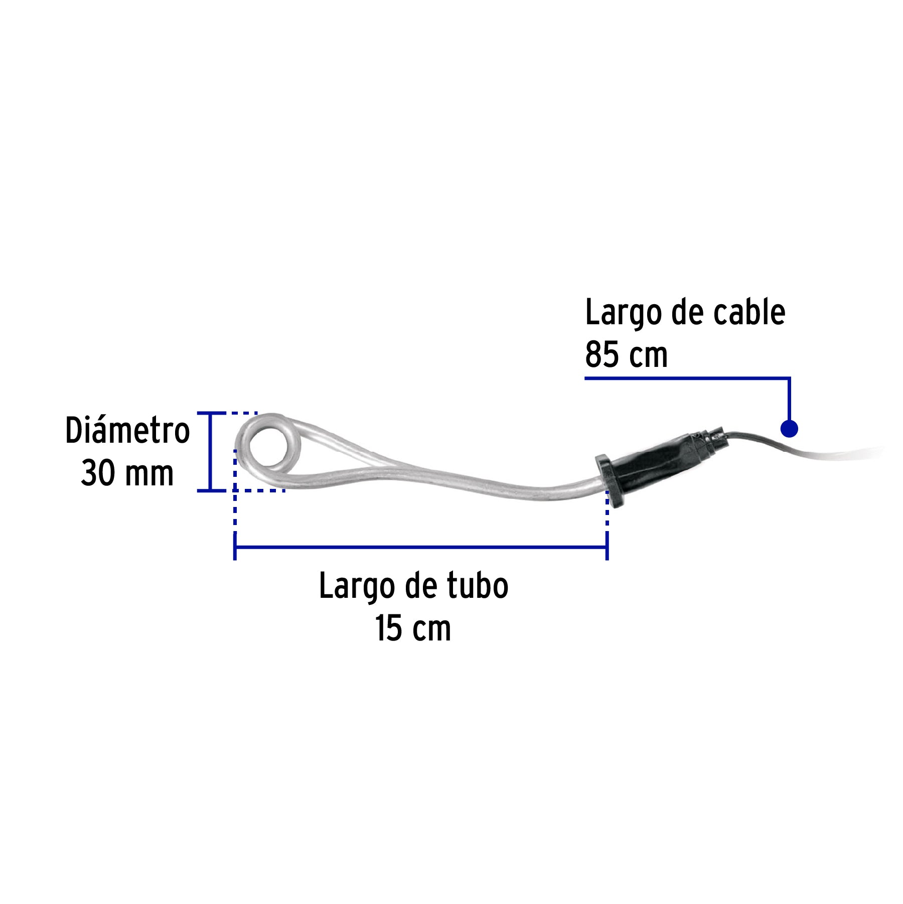 Calentador de inmersión p/agua #3 de 12 L, 600 W, Volteck | CAGU-3 | 46305