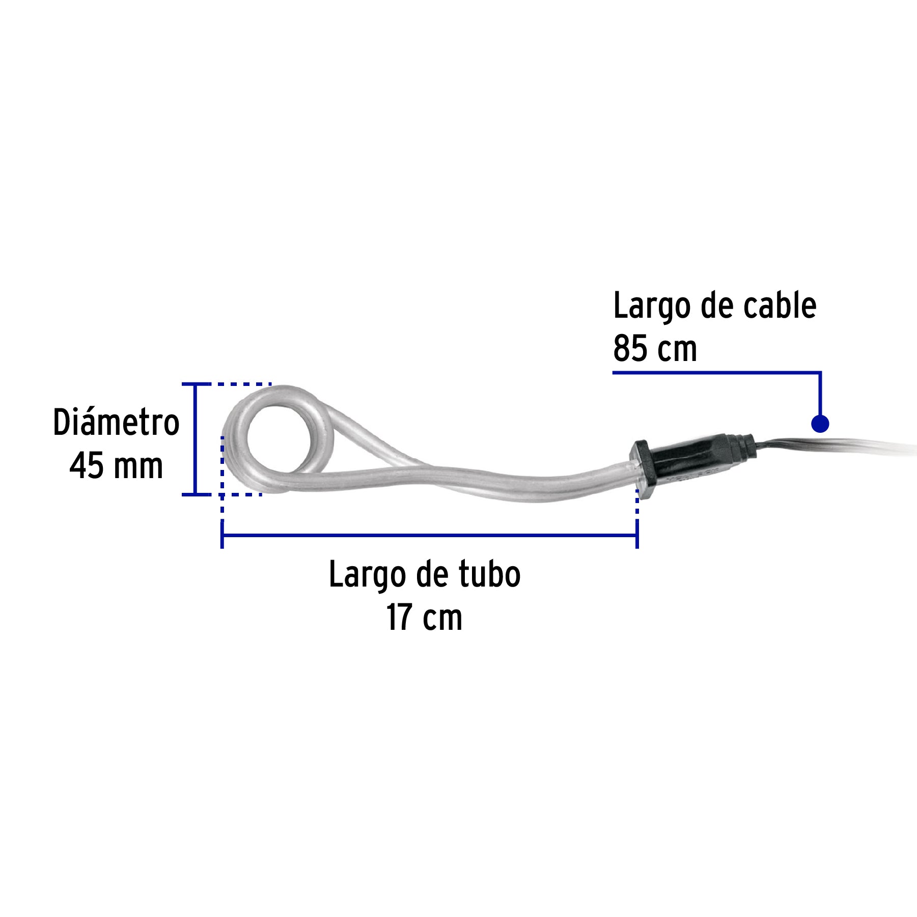 Calentador de inmersión p/agua #4 de 15 L, 750 W, Volteck | CAGU-4 | 46306