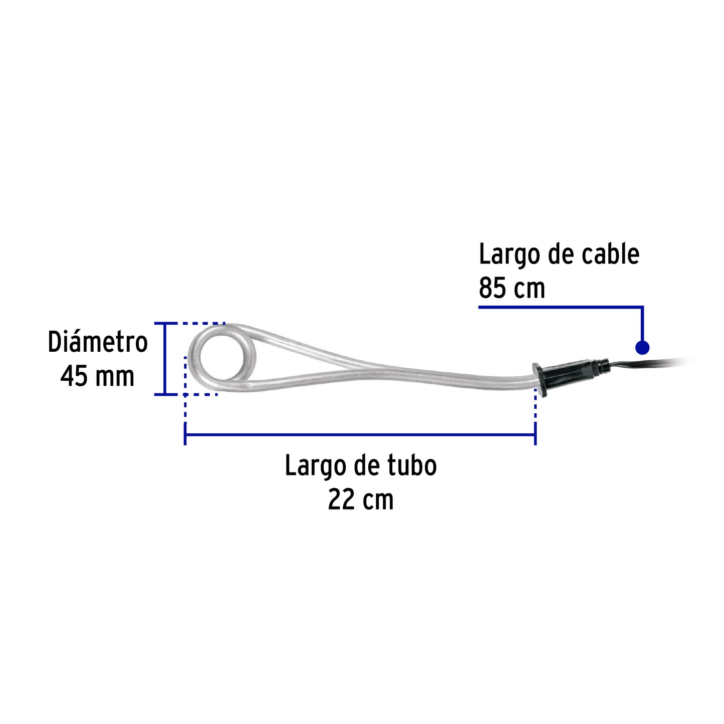 Calentador de inmersión p/agua #5 de 18 L, 900 W, Volteck | CAGU-5 | 46307