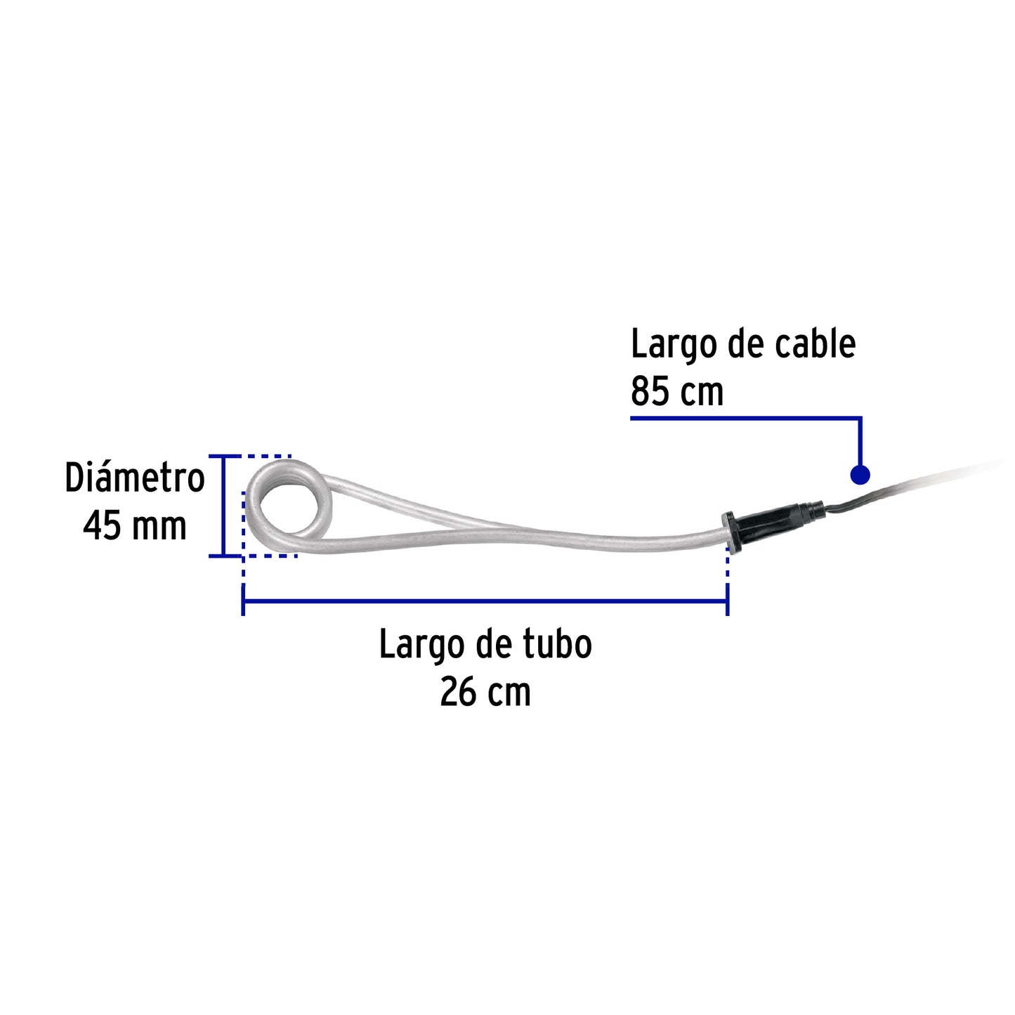 Calentador de inmersión p/agua #6 de 23 L, 1100 W, Volteck | CAGU-6 | 46308