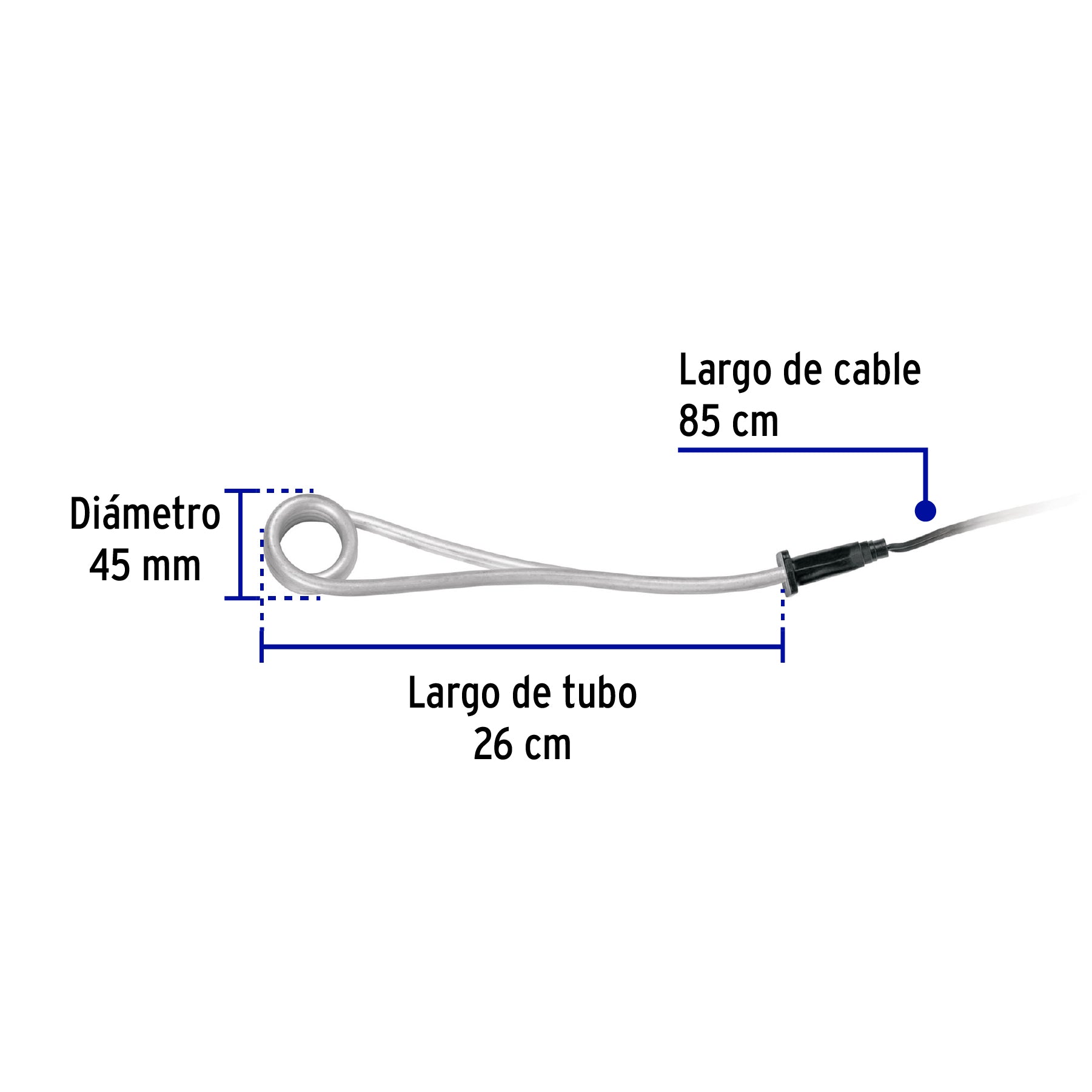 Calentador de inmersión p/agua #6 de 23 L, 1100 W, Volteck | CAGU-6 | 46308