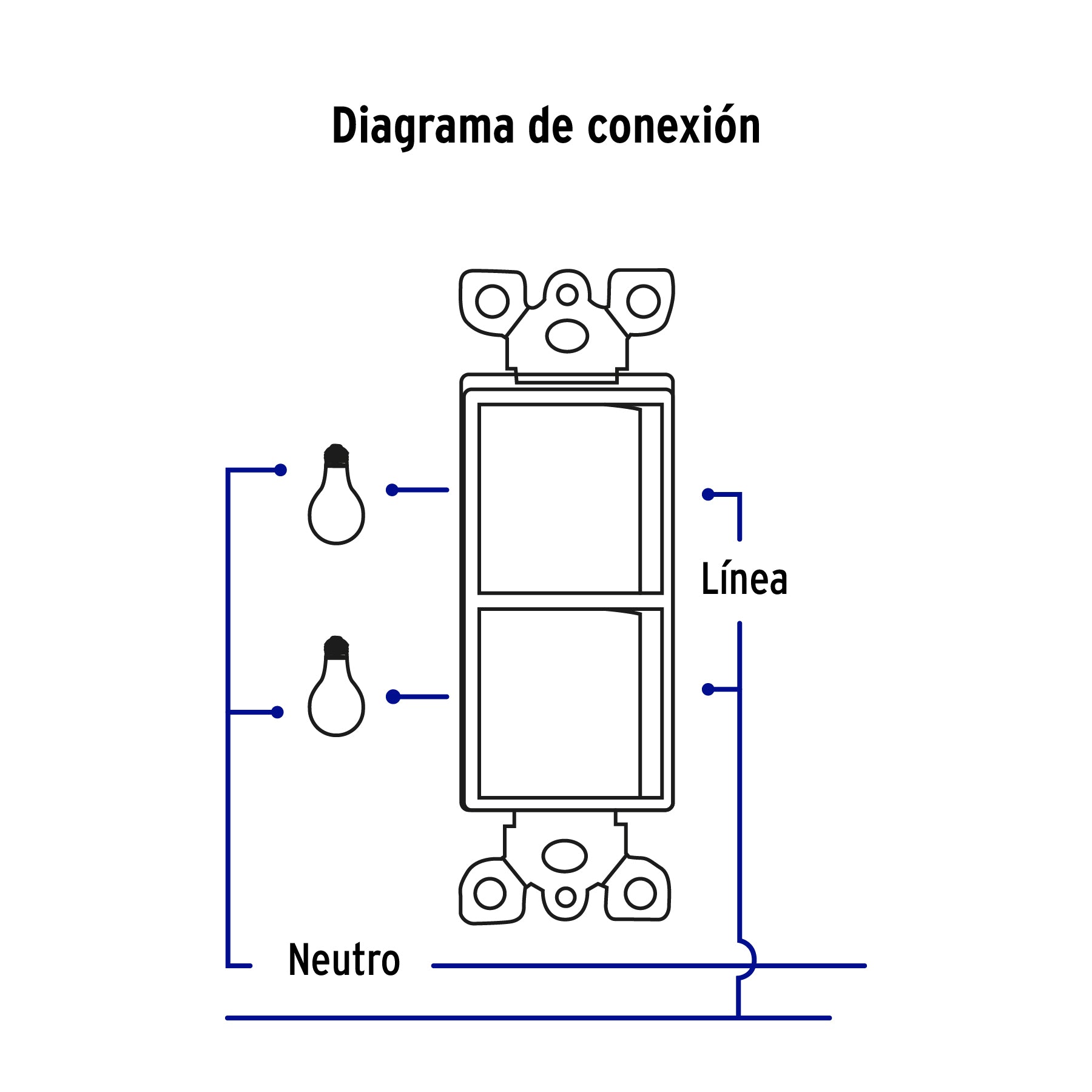 Placa armada con 2 interruptores sencillos, línea Classic | PA-APDO-CL | 46338