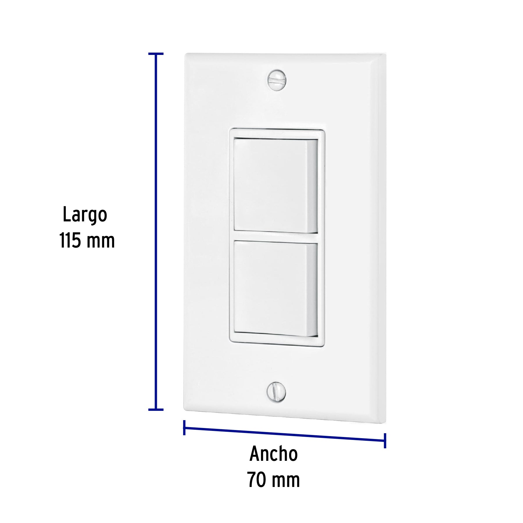 Placa armada con 2 interruptores sencillos, línea Classic | PA-APDO-CL | 46338