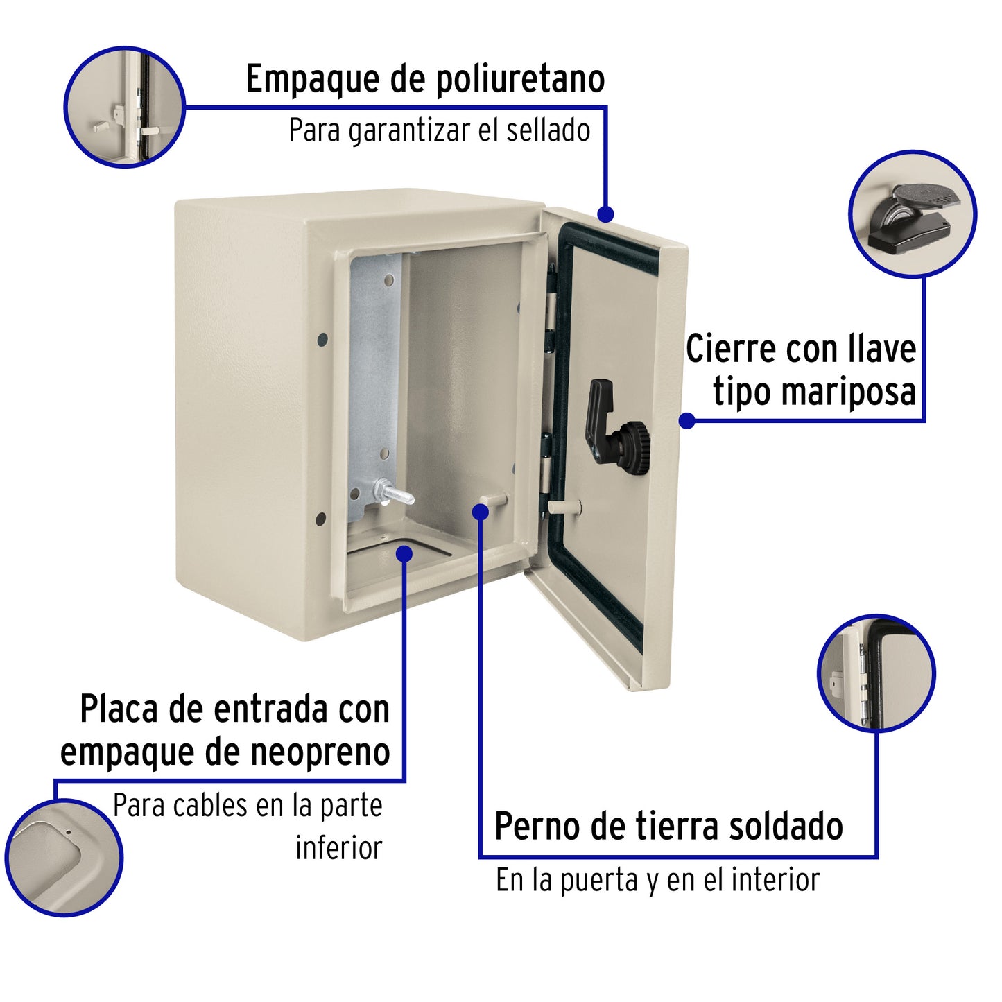 Gabinete metálico, 250 x 200 mm, VOLTECK | GAME-2520 | 46380