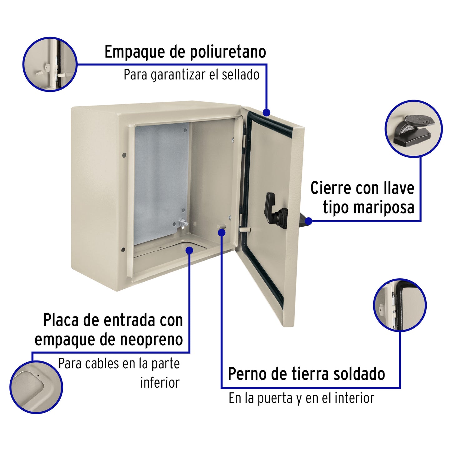 Gabinete metálico, 300 x 300 mm, VOLTECK | GAME-3030 | 46382