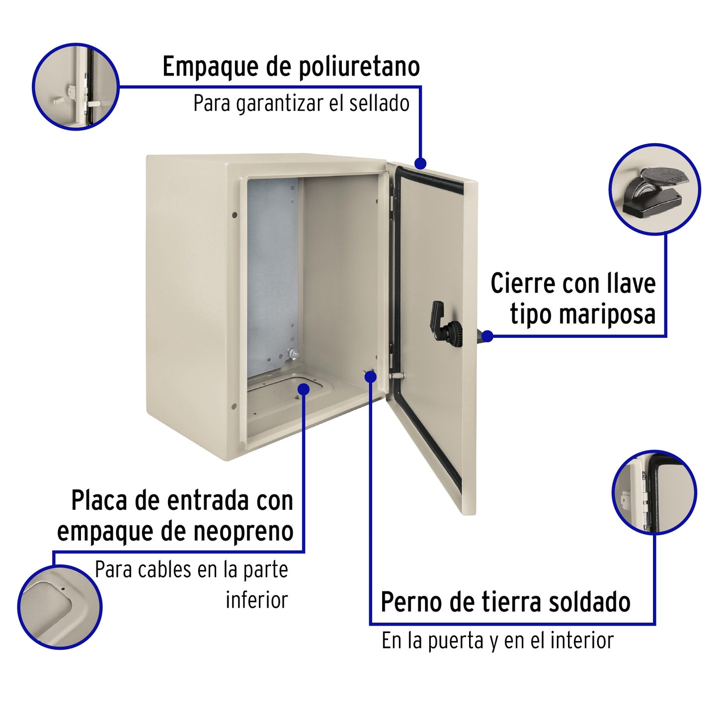 Gabinete metálico, 400 x 300 mm, VOLTECK | GAME-4030 | 46383