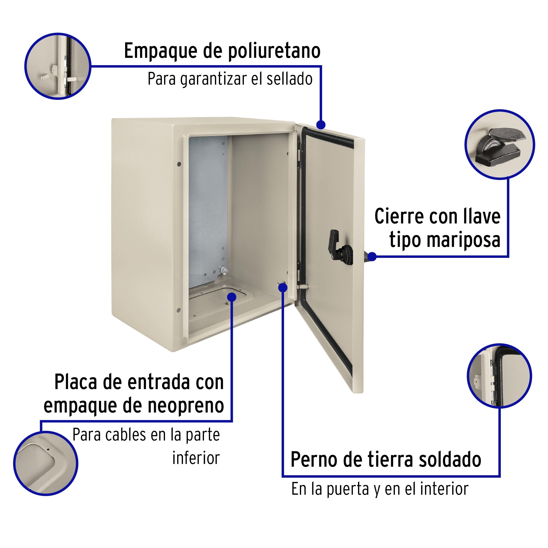 Gabinete metálico, 400 x 300 mm, VOLTECK | GAME-4030 | 46383