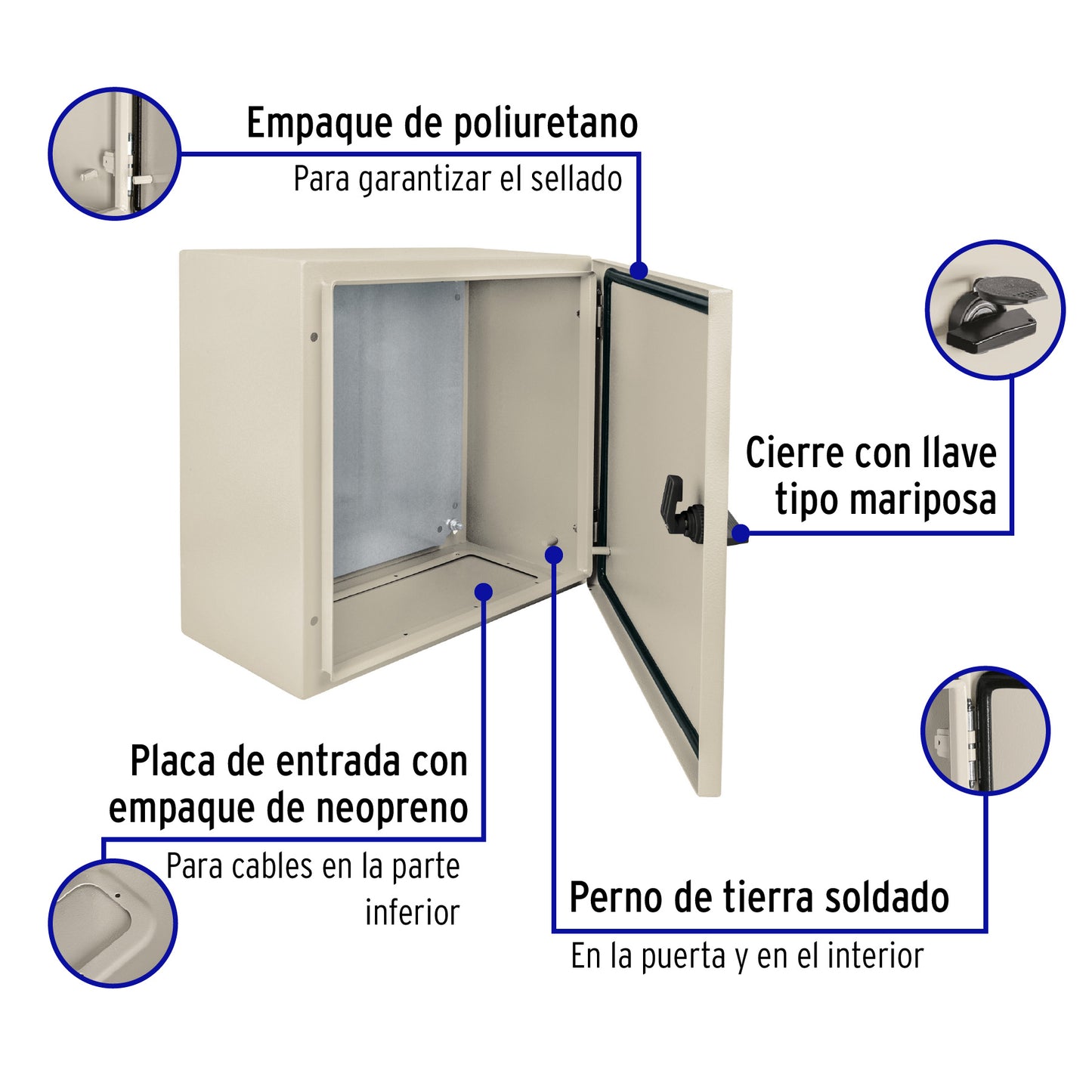 Gabinete metálico, 400 x 400 mm, VOLTECK | GAME-4040 | 46384