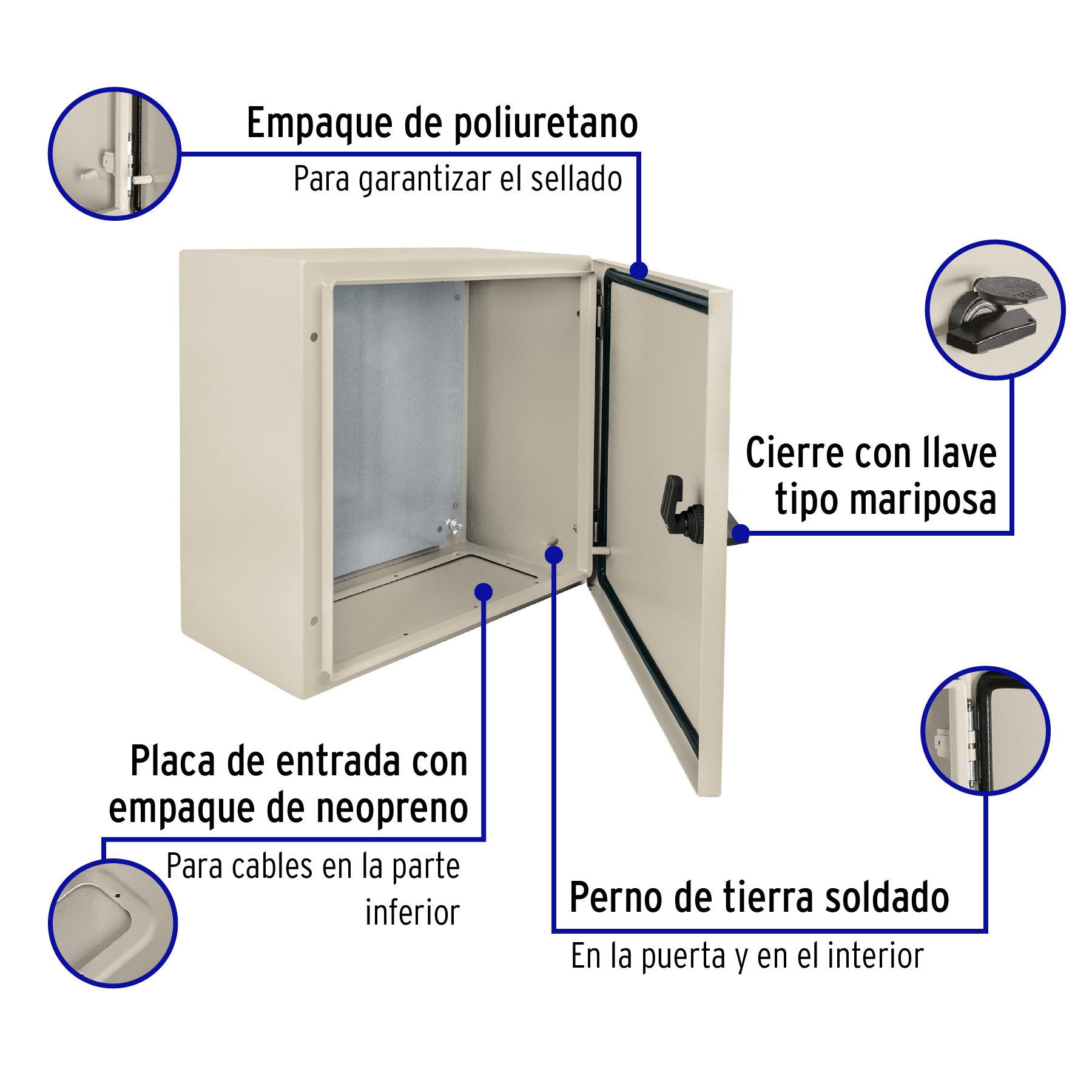 Gabinete metálico, 400 x 400 mm, VOLTECK | GAME-4040 | 46384