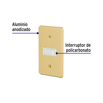 Placa armada con interruptor sencillo, línea Económica | PA-APSE-E | 46386