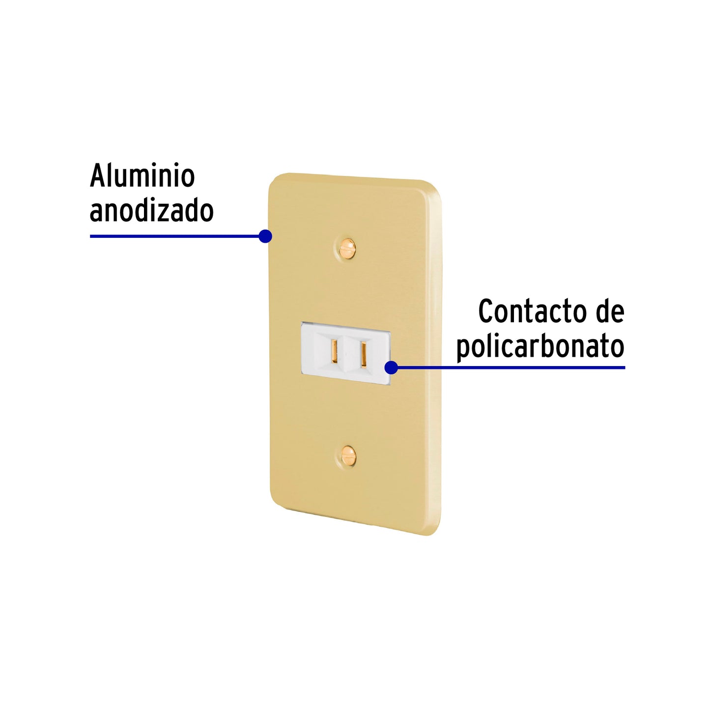 Placa armada con contacto polarizado, línea Económica | PA-CO-E | 46387