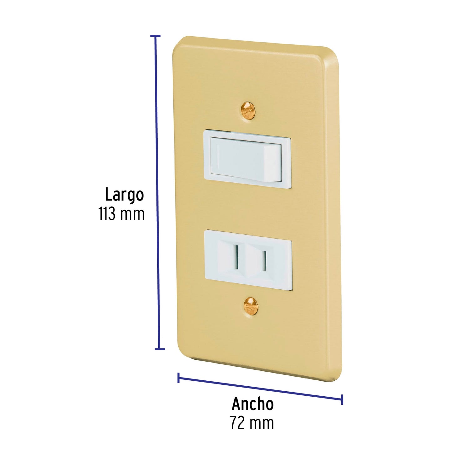 Placa armada contacto e interruptor, línea Económica | PA-APCO-E | 46388