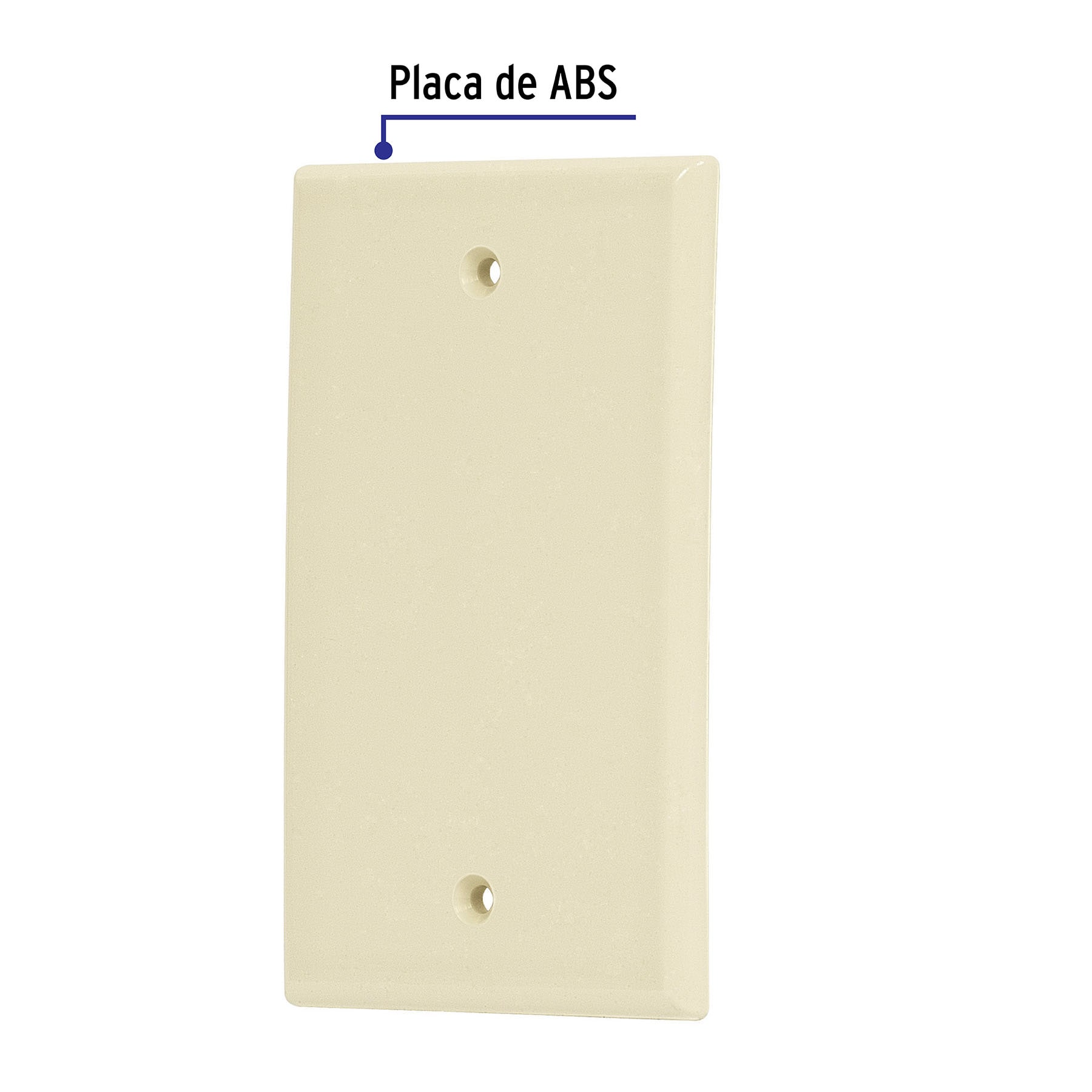 Placa de ABS ciega, Standard, marfil, Volteck | PPCI-S | 46400