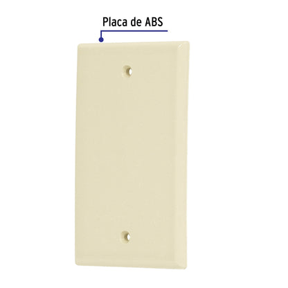 Placa de ABS ciega, Standard, marfil, Volteck | PPCI-S | 46400