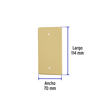 Placa ciega, de aluminio, línea Standard, Volteck | PACI-S | 46402
