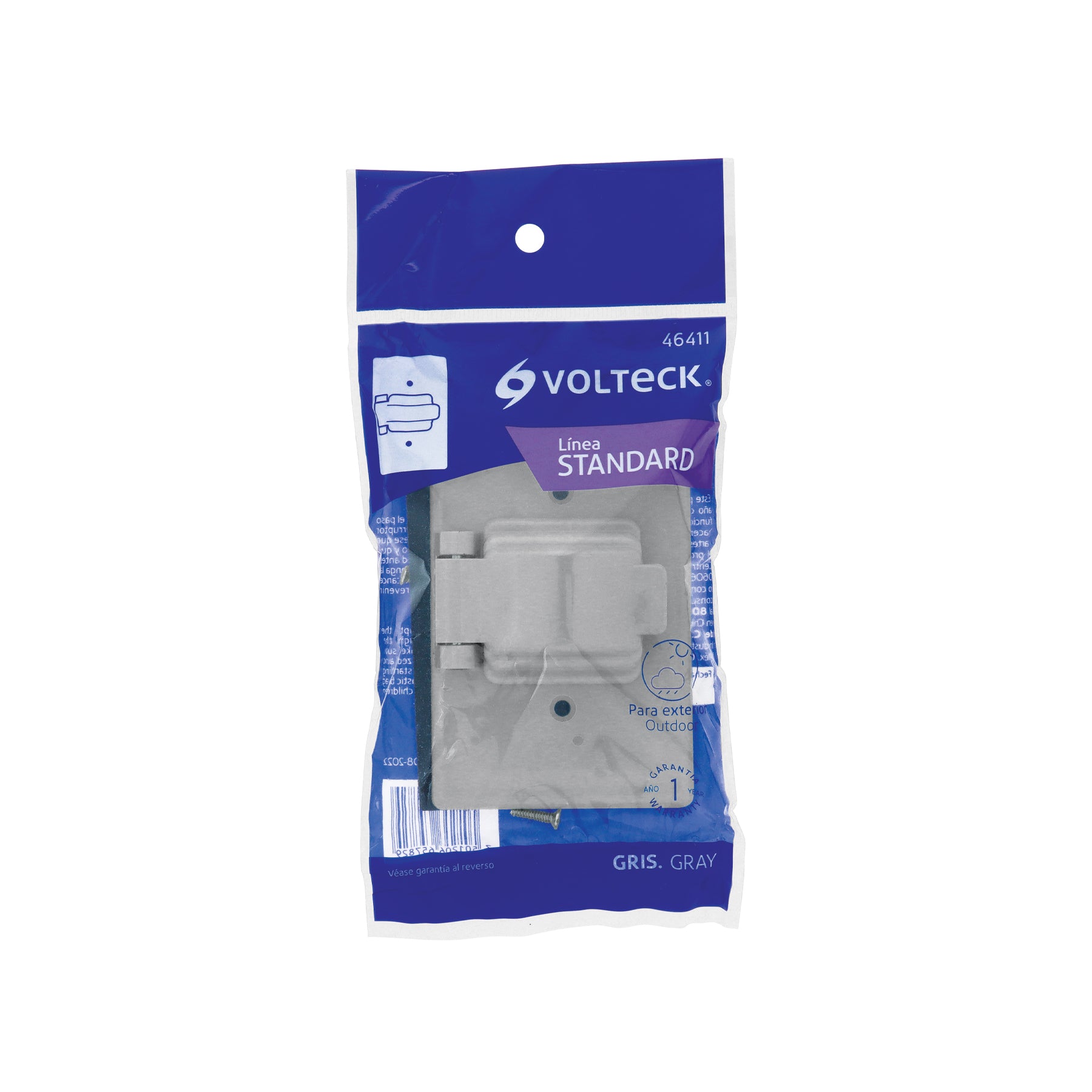 Placa contacto redondo, policarbonato,p/intemperie, Standard | PPIN-SES | 46411