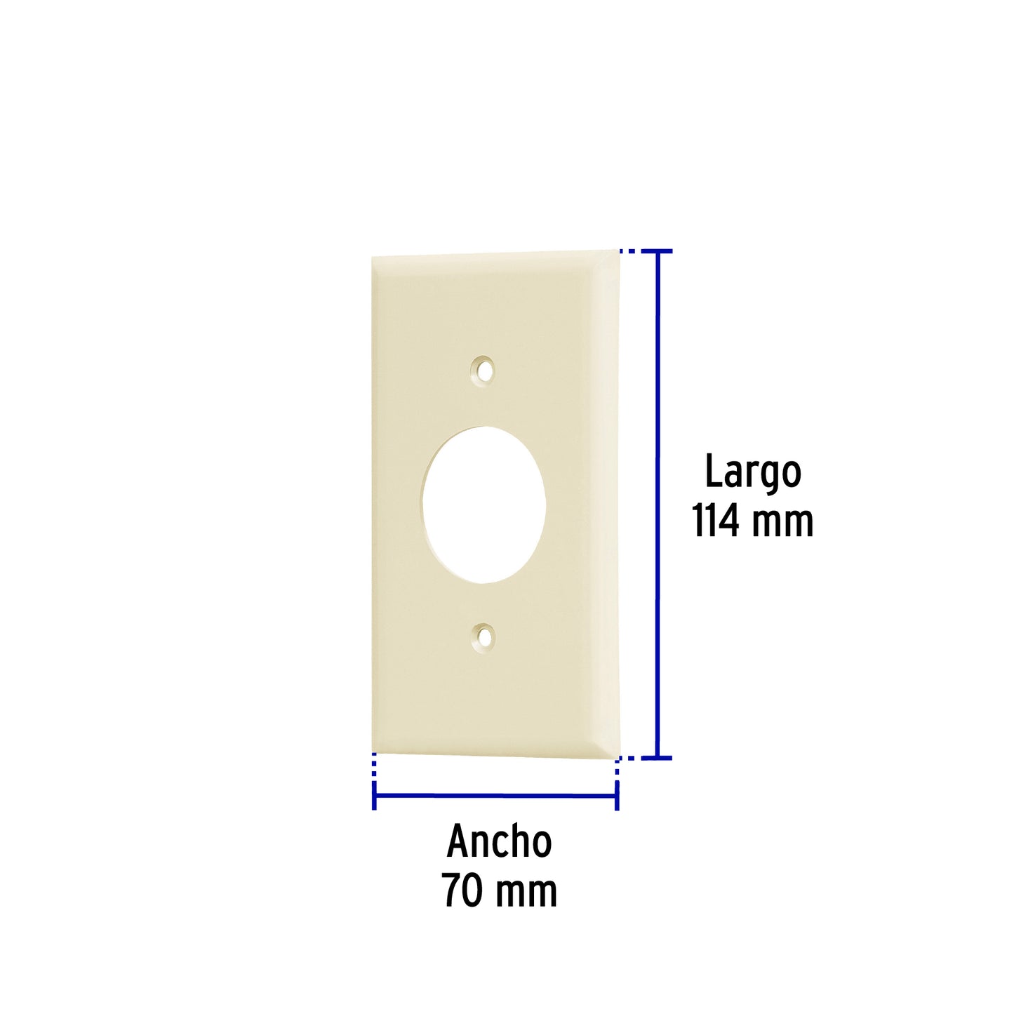 Placa de ABS para contacto redondo, Standard, marfil | PPSE-S | 46412